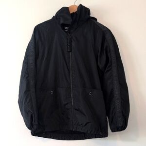 Michael Kors Black Sporty Windbreaker Lightweight Packable Jacket Polyester XS